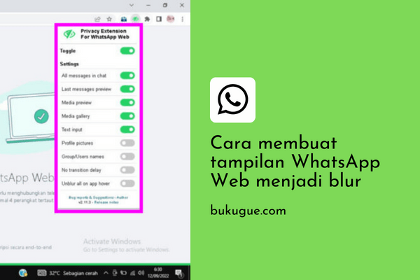 Cara Blur Whatsapp Web - Gambaran