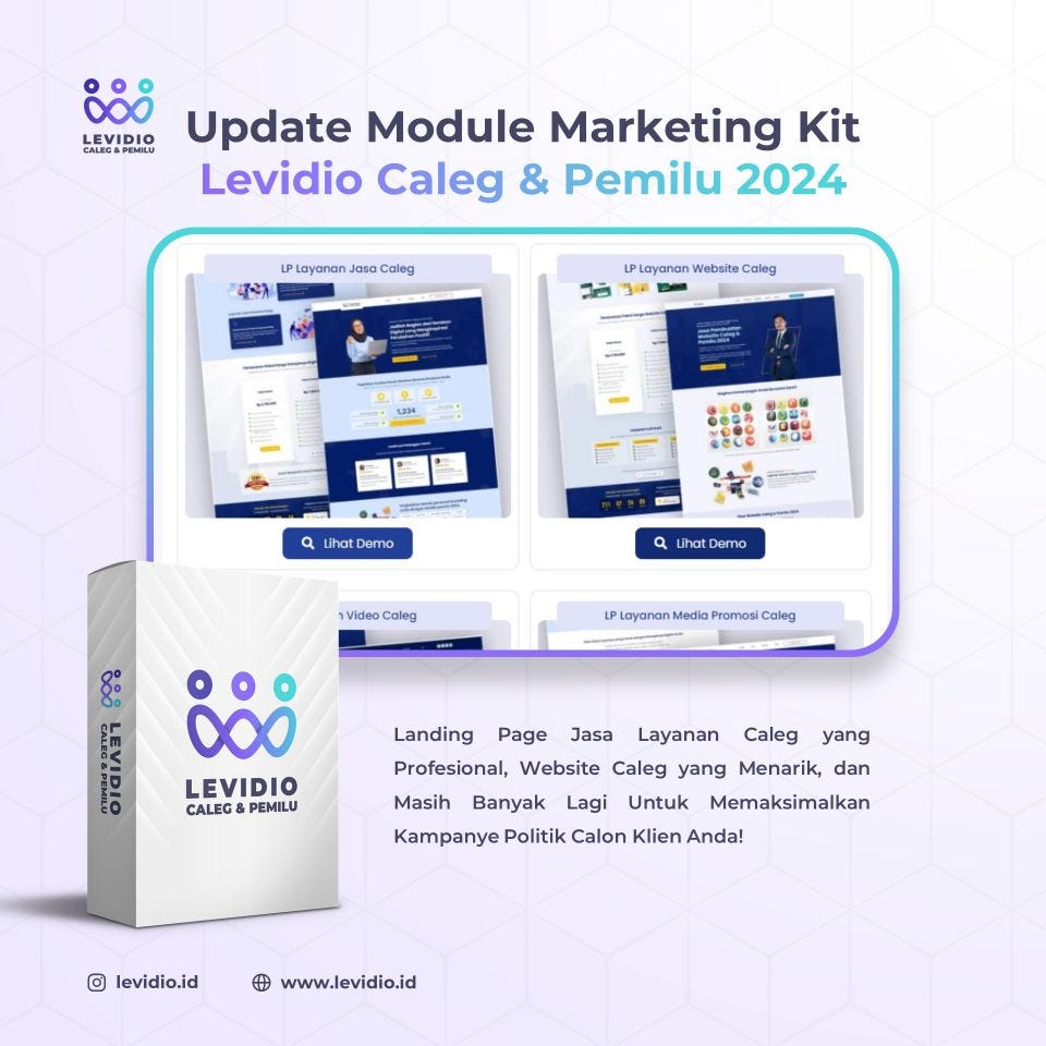 Promosi Lebih Mudah Dengan Landing Page Marketing Kit Levidio Caleg