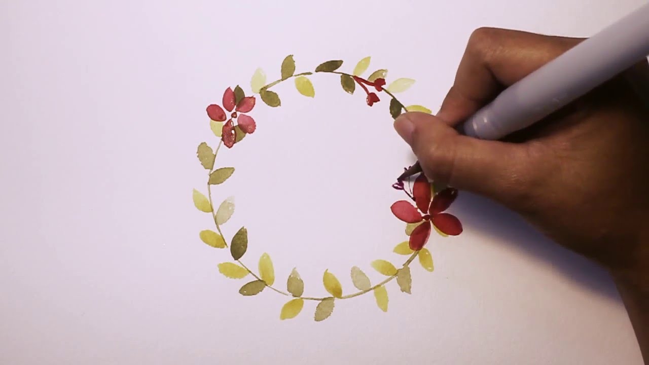 Ide Lukisan Karangan Bunga Cat Air - YouTube