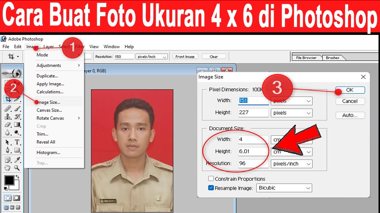 Cara Mengubah Ukuran Foto di Photoshop Menjadi 4x6 - YouTube