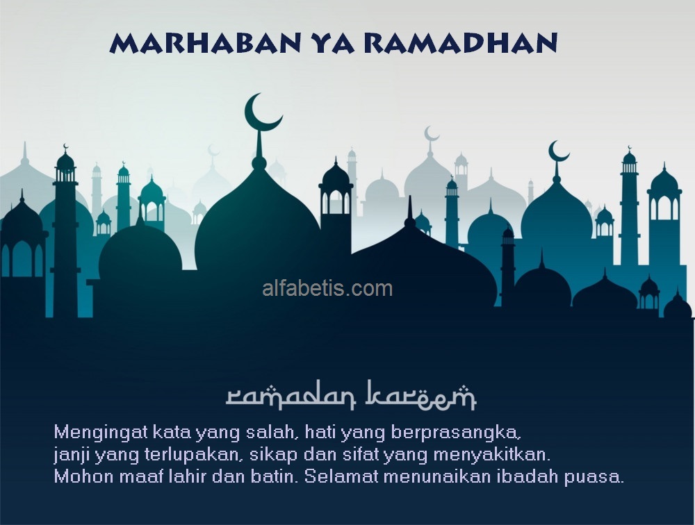 Gambar Kartu Ucapan Marhaban Ya Ramadhan 2020 / 1441 H - Alfabetis