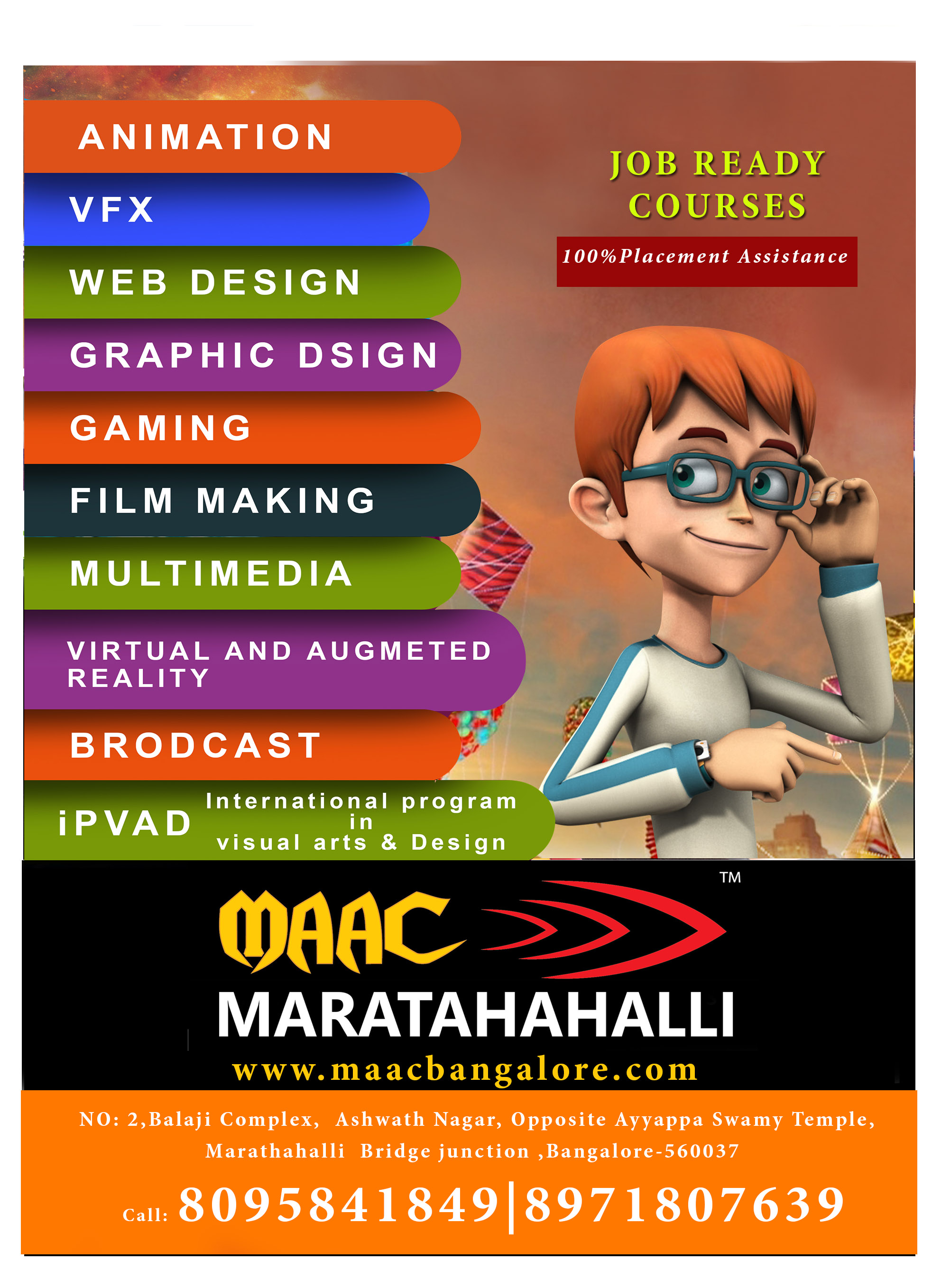 Maac animation vfx & graphics design institute Jaipur