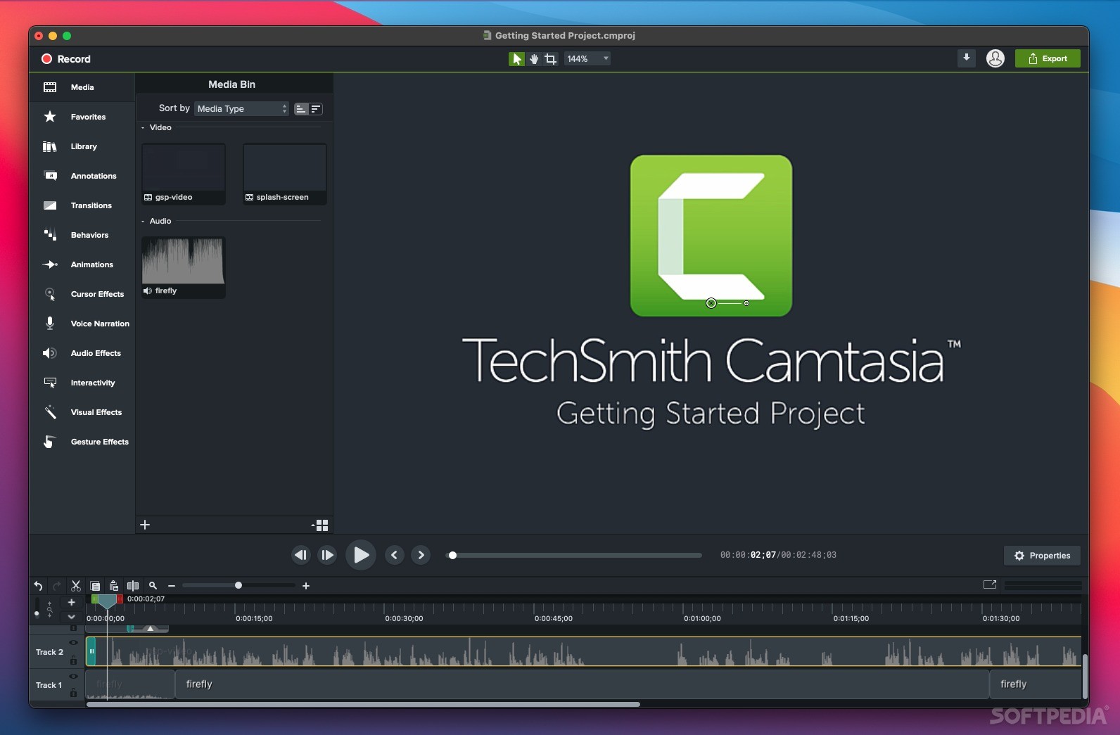 Camtasia for Mac Screenshot