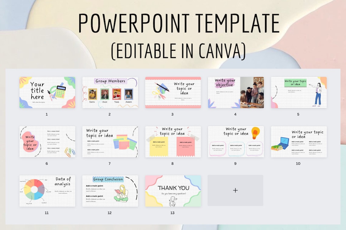 Powerpoint Slides Canva Template Canva Editable Ppt - Etsy UK