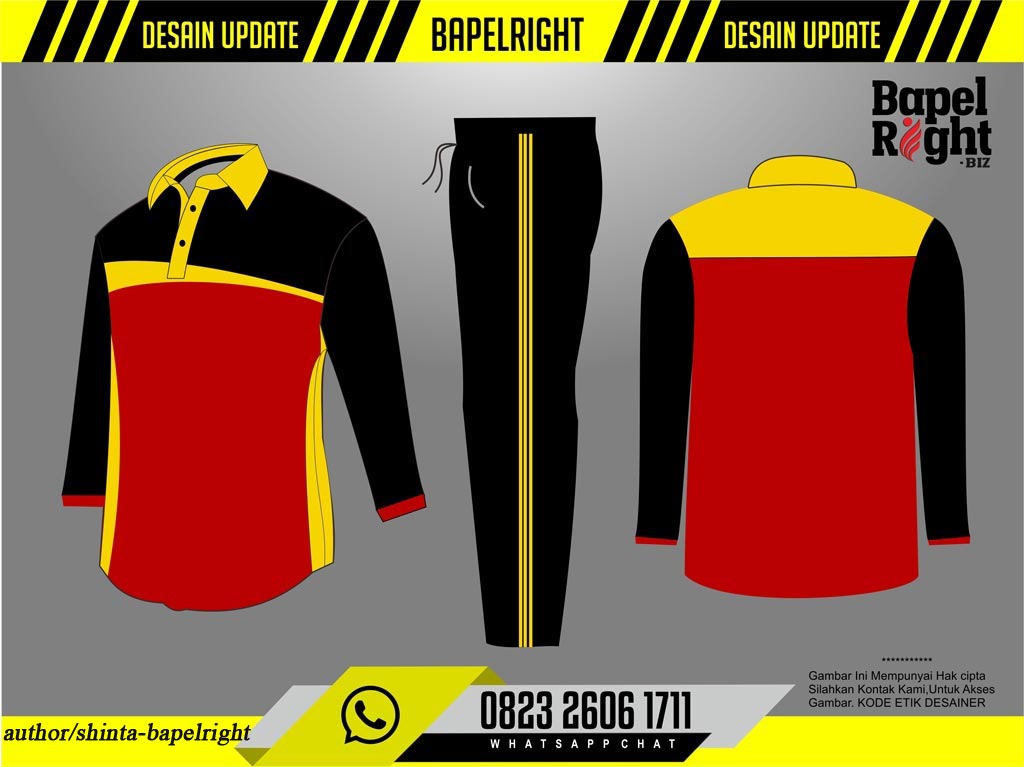 Desain Kaos Olahraga SD Lengan Panjang | SMP | berkerah | online