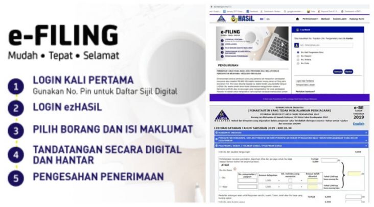 Gambar 2: Cara Mengisi e-Filling Borang Cukai Pendapatan (e-BE)