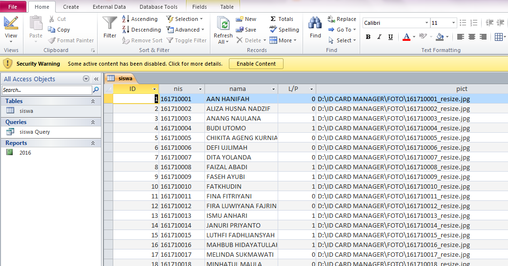 Cara Buat Link Foto ke Folder pada Report Microsoft Access - Belajar
