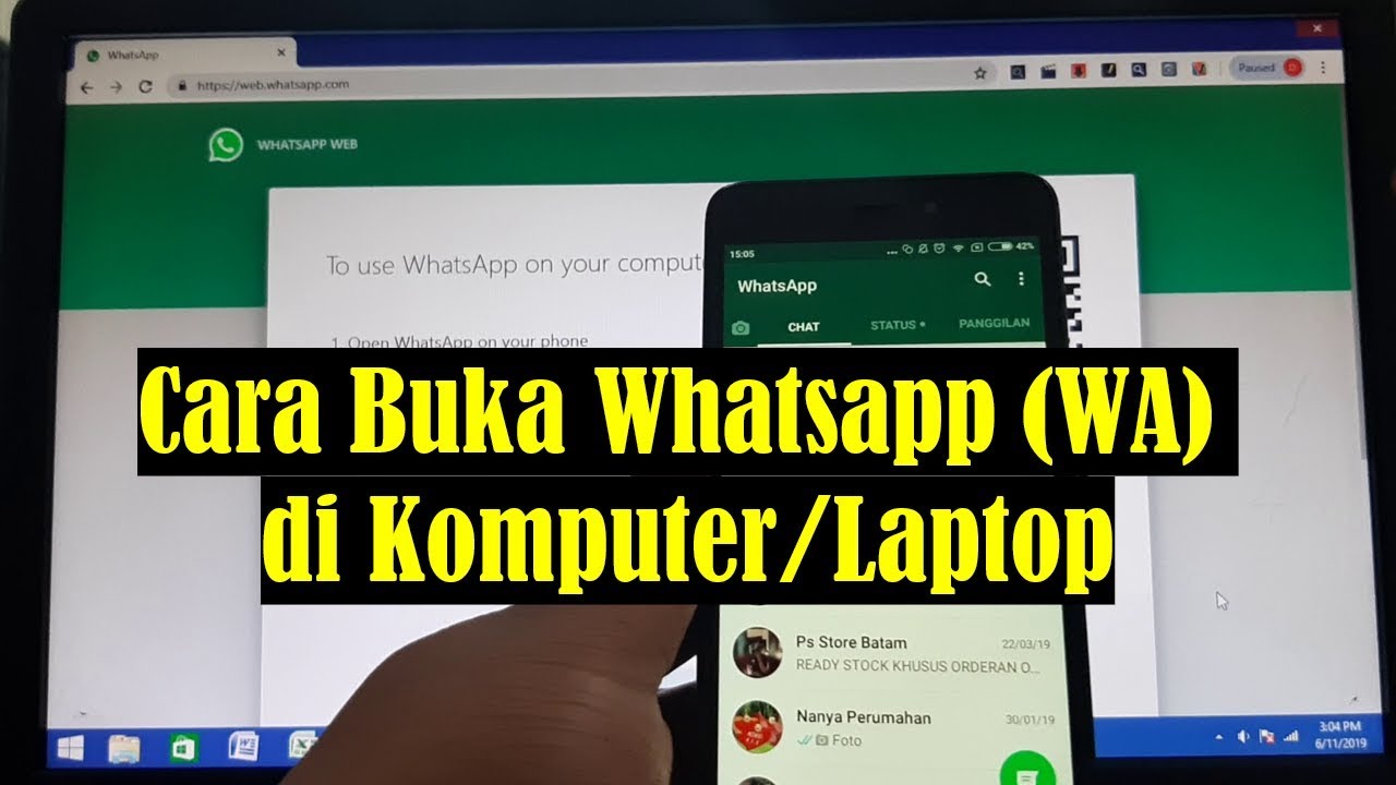 Cara Buka Whatsapp (WA) di Komputer/Laptop - YouTube