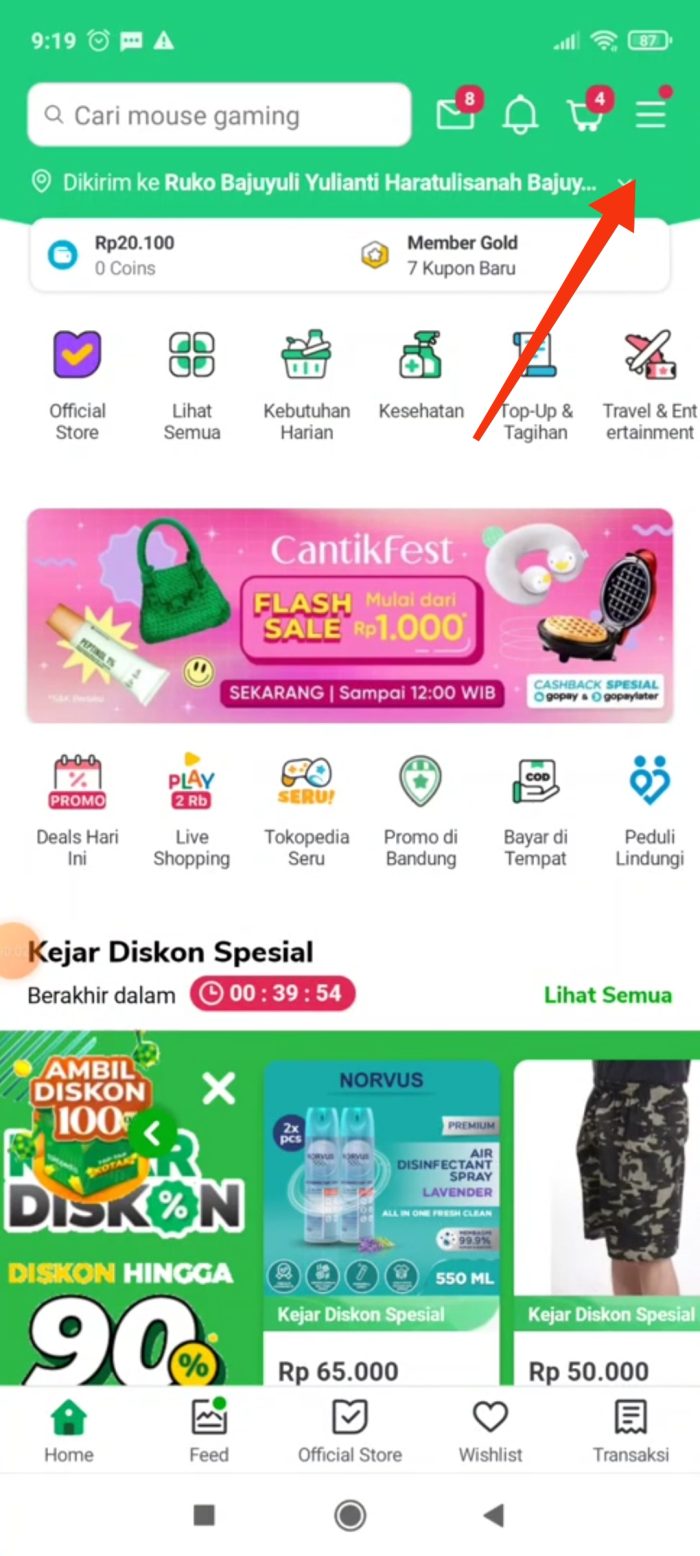 Cara Melihat Toko yang Diikuti Follow di Tokopedia - Tongbos