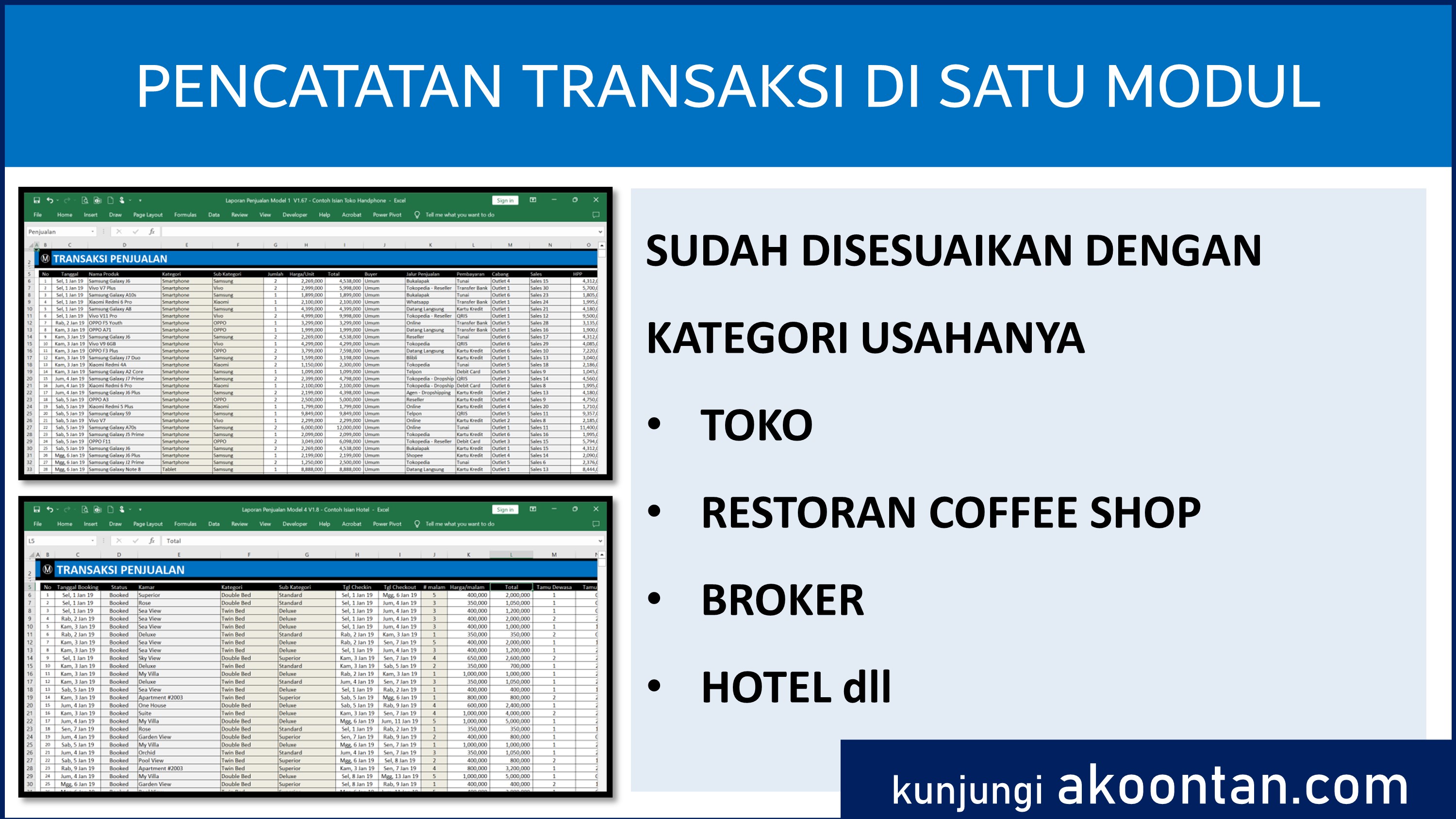 Excel Laporan Penjualan Lembar Penjualan