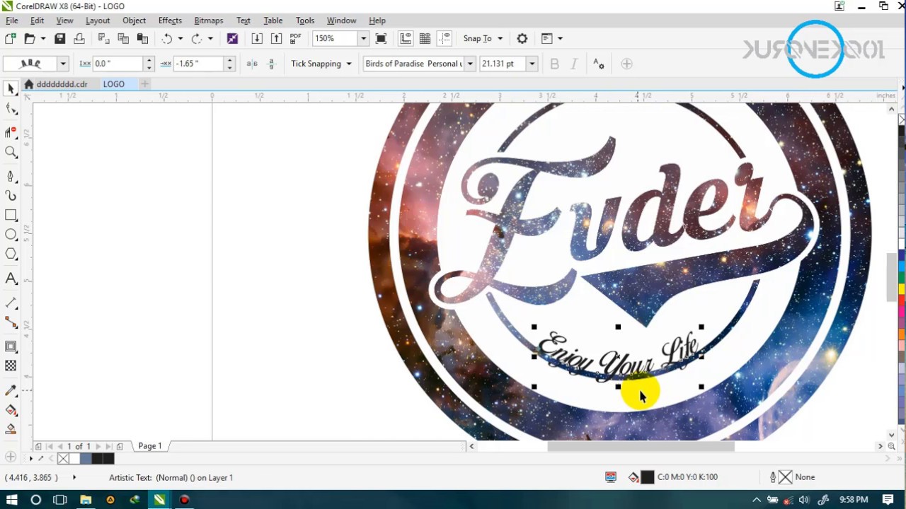 tutorial membuat logo keren di CorelDraw x8 - YouTube