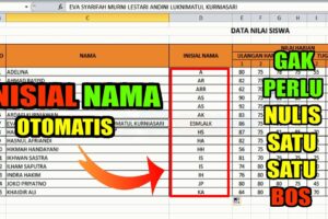 Penting! Cara Membuat Inisial Nama Di Excel Terbaik