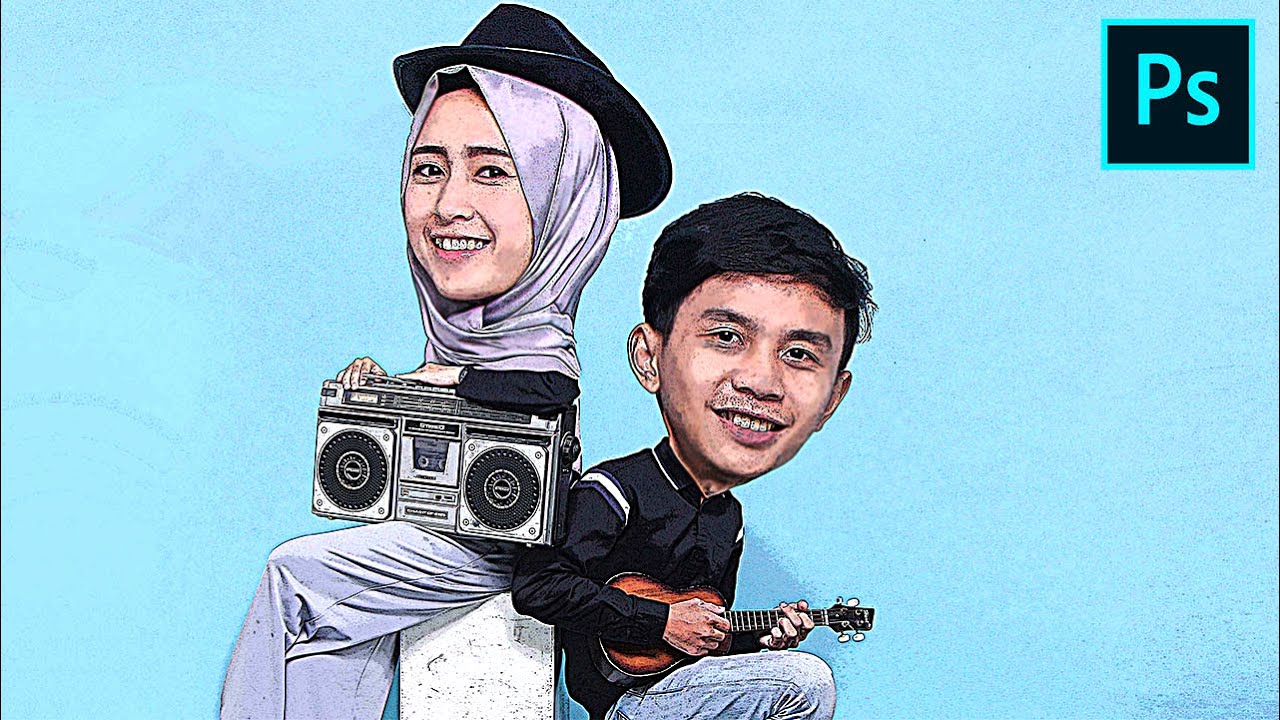 Membuat KARIKATUR dengan Photoshop dan Cartoon Effect - Photoshop Trend