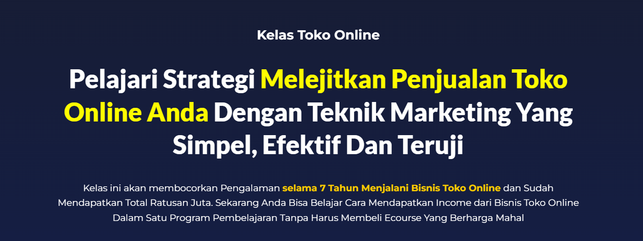 Kelas Toko Online Store Usa